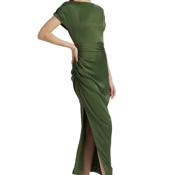 lela rose green dress Lela Rose | Rose Detail Knit Halter Dress | XL main image 1